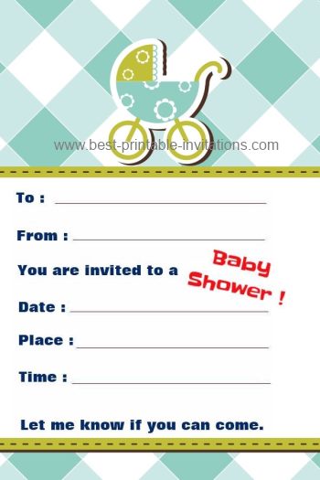 Beautiful Invitations for Baby Showers - Free to print