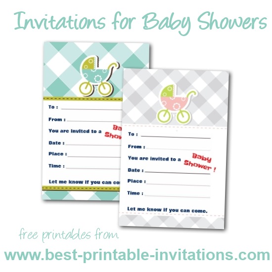 Free printable invitations for Baby Shower