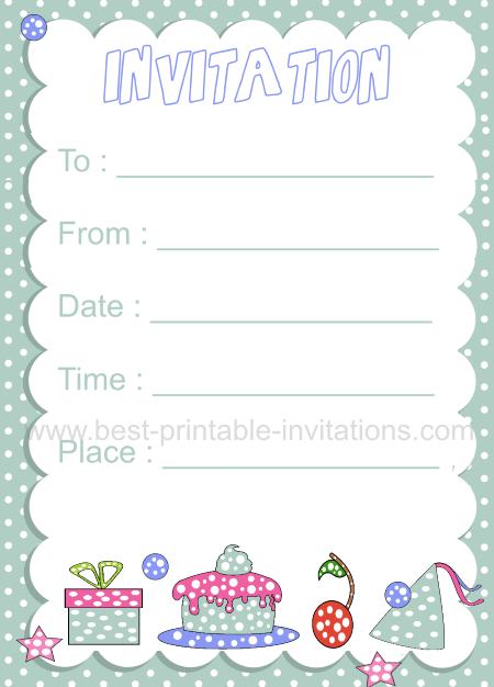 Printable Kid Birthday Invitation