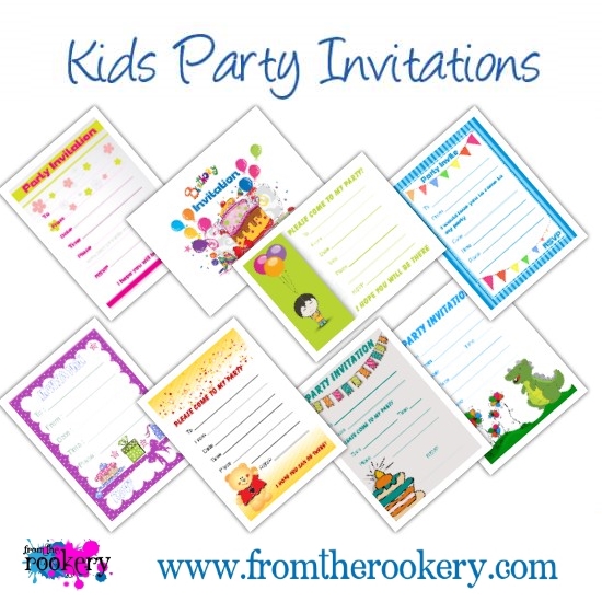 Kids Printable Party Invitations