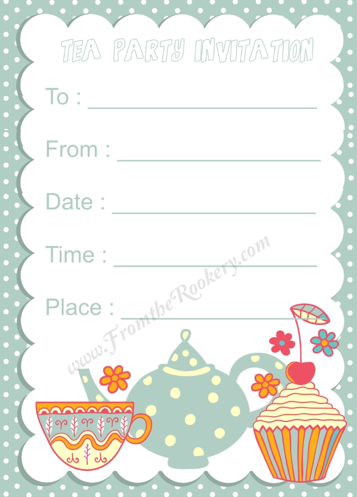 Kids Tea Party Invitations