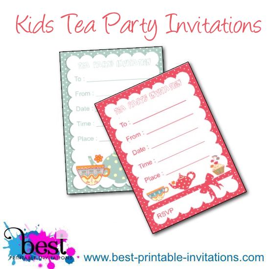 Kids Tea Party Invitation
