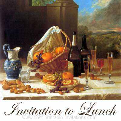 Lunch Invitations - free printable invites