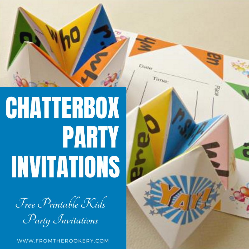 Origami Cootie Catcher invitations