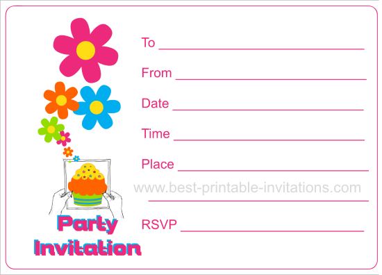 Kids Party Invitation Card