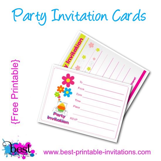 Free Printable Kids Party Invitation Card