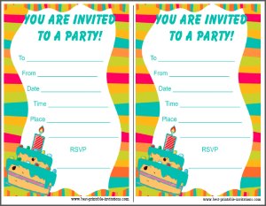 Printable Party Invitations for Kids