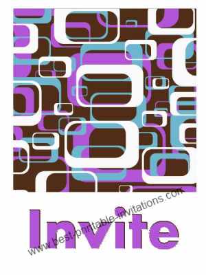 Print Free Invitations - purple design free invitation cards