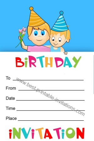 Printable birthday Invitations for kids - free invites