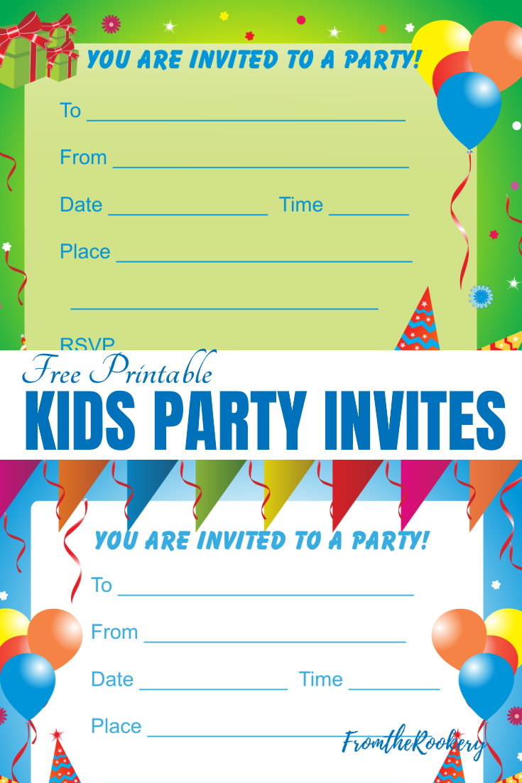 Free Printable Kids Birthday Invitations Printable World Holiday