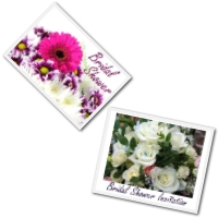 Printable bridal shower invitations - flower designs