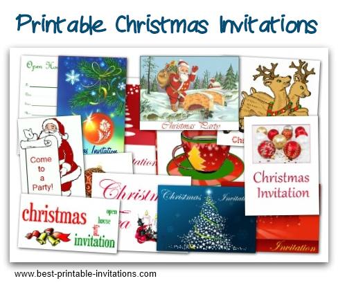 Free Printable Christmas Party Invitations