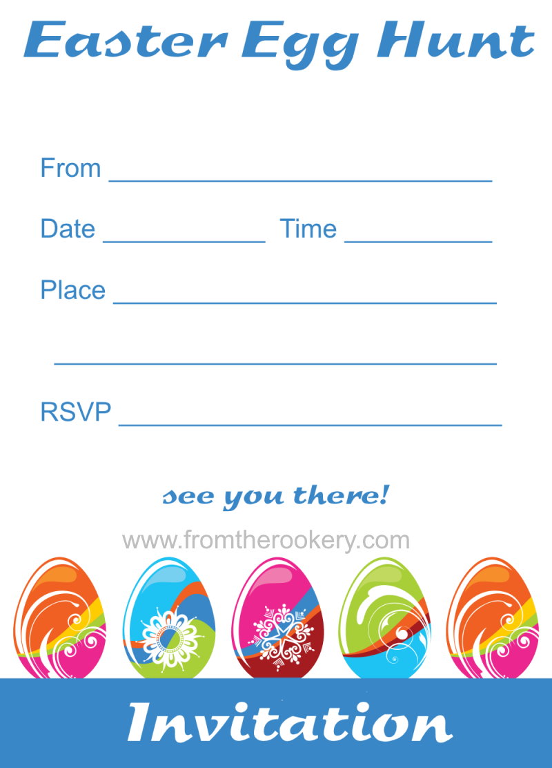 Free Printable Easter Egg Hunt Invitations