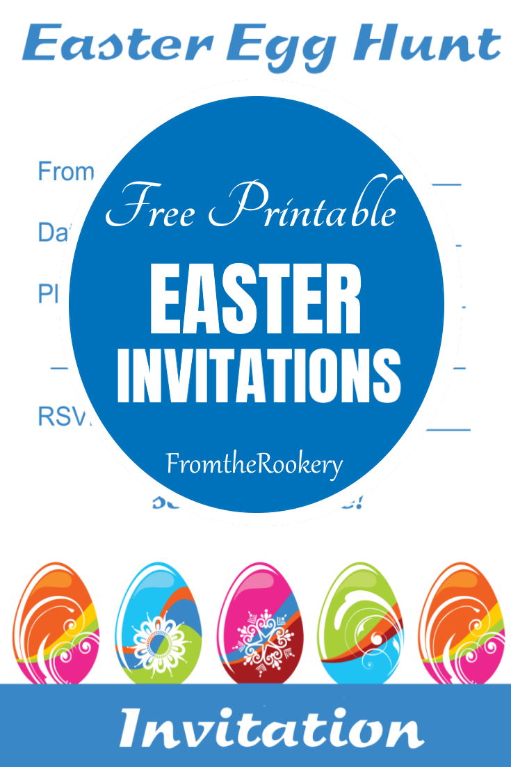 Printable Easter Egg Hunt Party Invitations