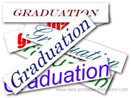 Printable Graduation party invitations - Free graduation invites