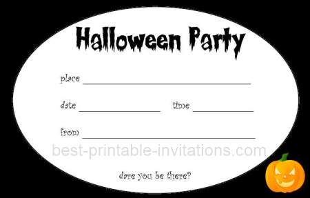 Free printable halloween invitations