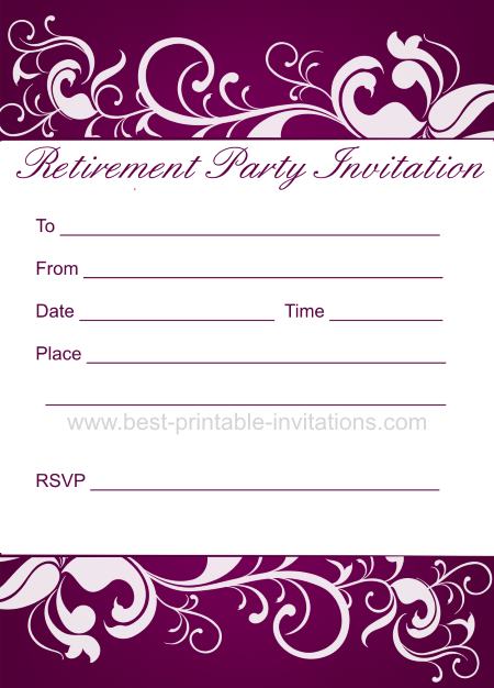 Retirement Party Invitation - Free Printable Invites