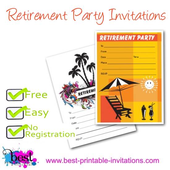 Free Printable Retirement Party Invitations