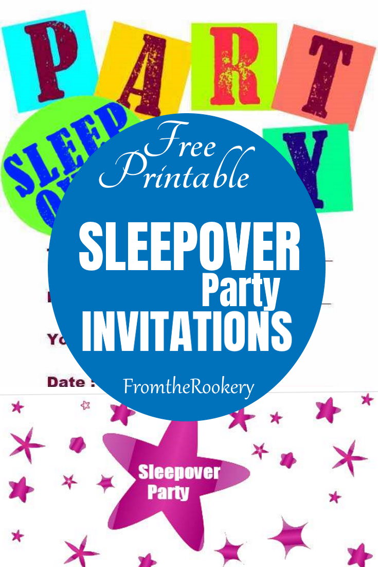 Sleepover party invitations