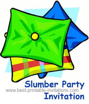 Free Printable Slumber Party Invitation