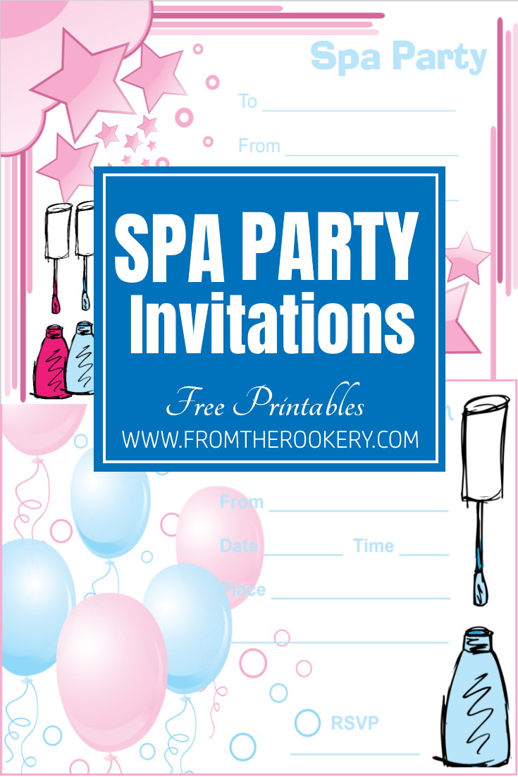 Spa Party Invitations