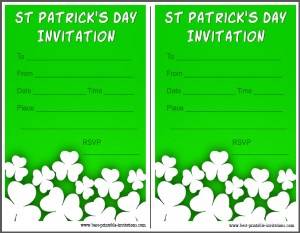 Saint Patricks Day Party Invitation
