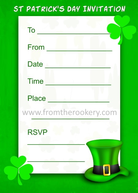 Printable St. Patrick's Day Invitations