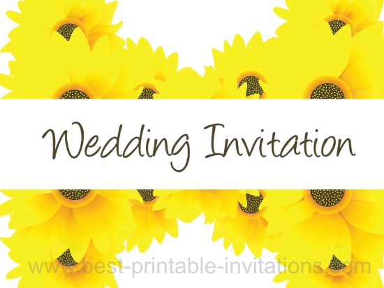 Sunflower Wedding Invitation