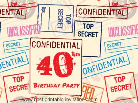 Surprise 40th Birthday Party Invitations