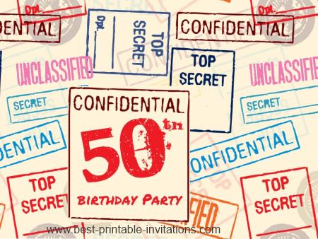 Surprise 50th Birthday Invitations