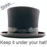 Keep it under your hat surprise invitations