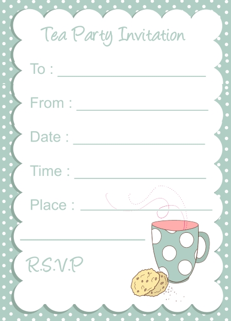 Printable Tea Party Invitation