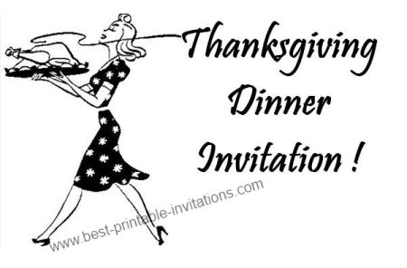 Thanksgiving Dinner Invitation - Free Printable