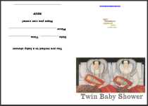 Printable Twin baby shower invitation thumbnail