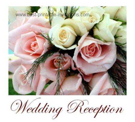 Wedding Reception Invitations - Free printable invite cards