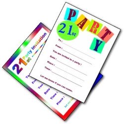 21st Birthday Party Invites