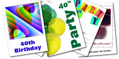 40th Birthday Invitations - Free Printable Invite Cards