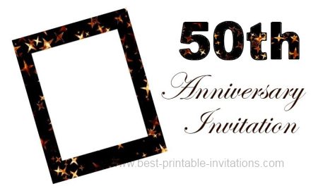 50th Anniversary Invitation - Free Printable Card