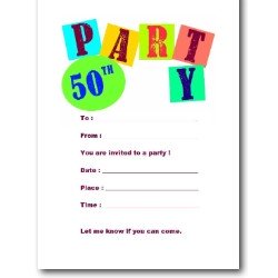 50th Birthday Invites - Totally free Printable Social gathering Invites photograph relating to Free Printable 50th Birthday Invitations called 50th Birthday Invites - No cost Printable Occasion Invites