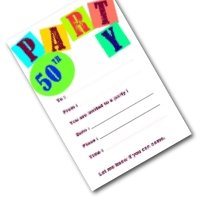 50th Birthday Party Invites