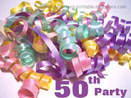 50th birthday party invitations - fiftieth birthday party invites