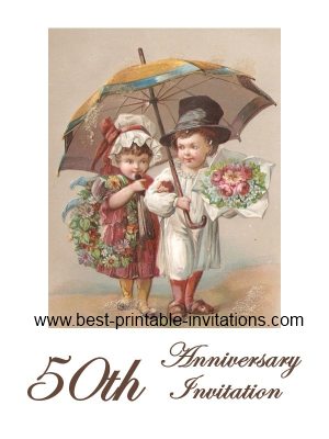 50th Wedding Anniversary Invitation - Free Printable Card