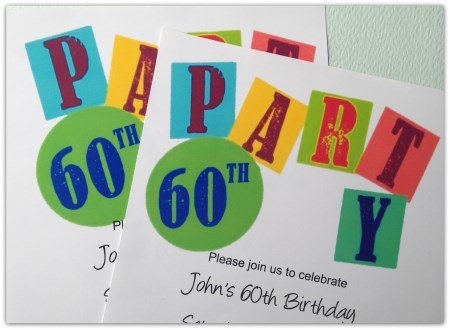 Printable 60th Birthday Party Invitation
