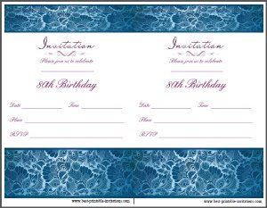 Free printable 80th party invitation