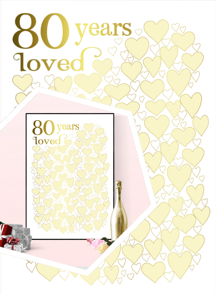 80 Years Loved - 80th Birthday Gift Poster