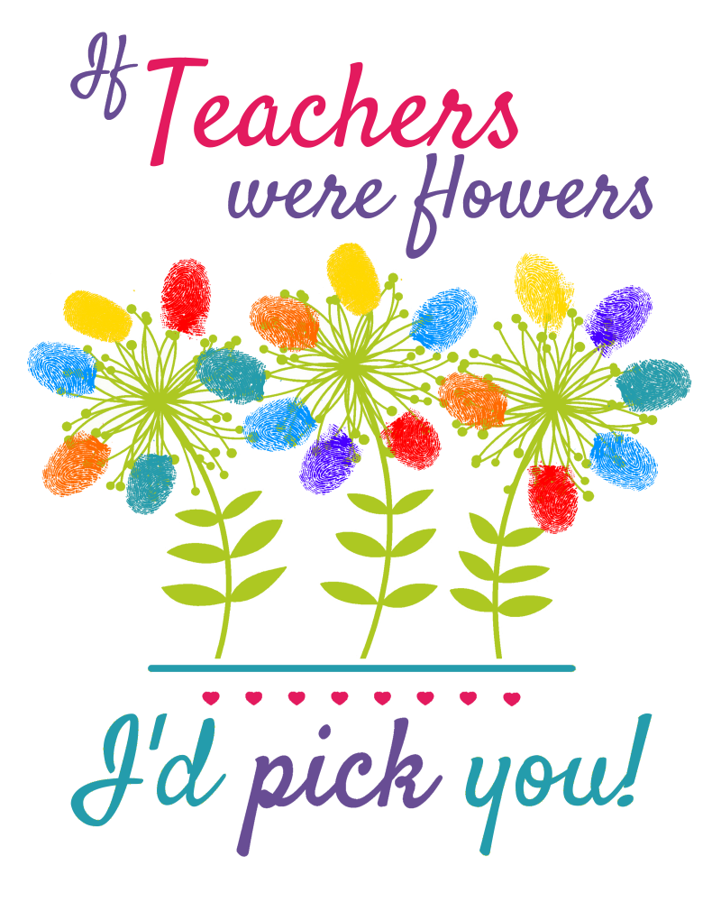 If teachers were flowers, I'd pick you teacher gift