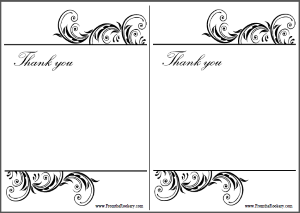 Free printable Wedding Anniversary Thank You Cards