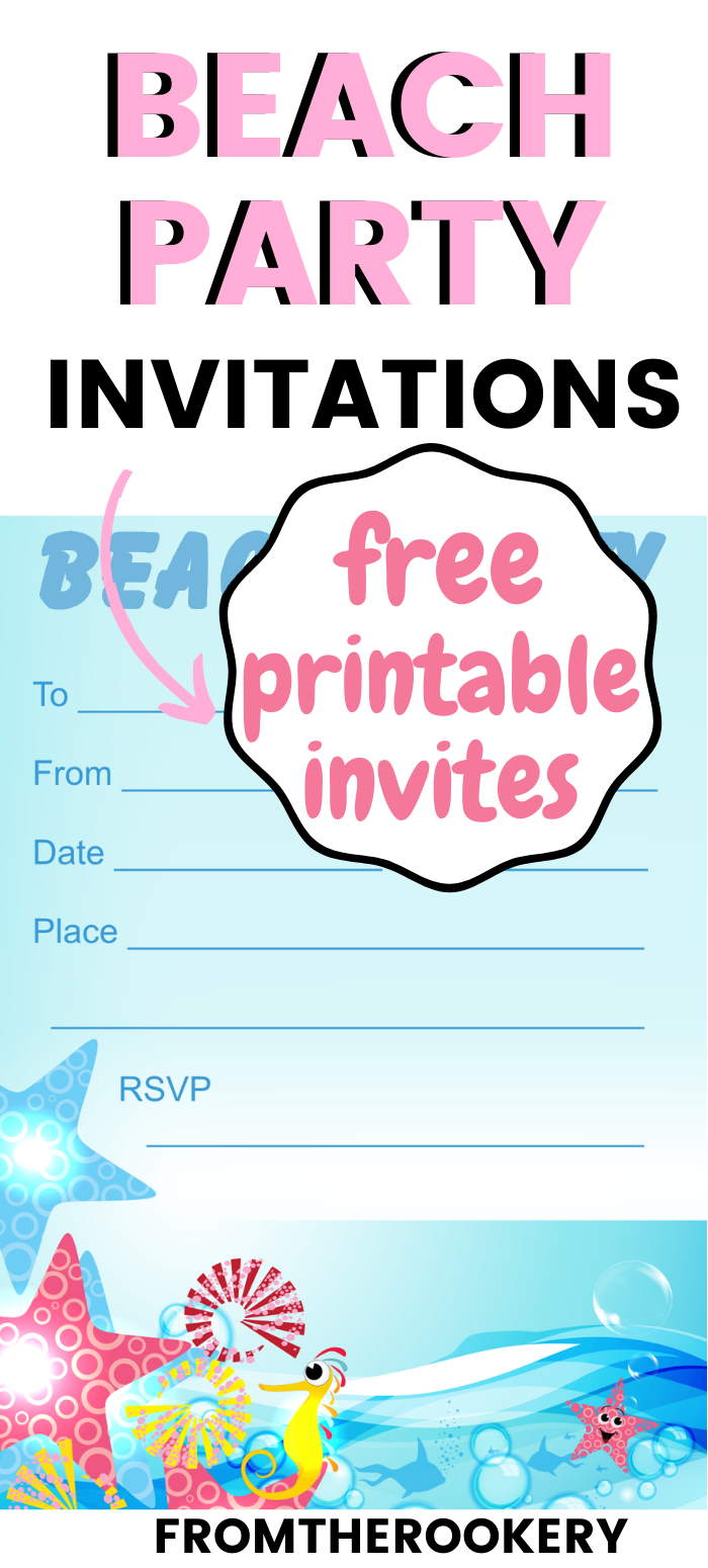 Beach Party Invitations