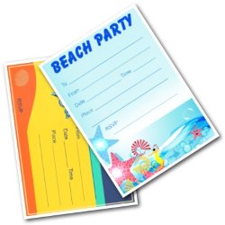 Beach and Pool Party Invitations for Kids - Free Printable