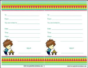 Printable Boy Birthday Invitations for Kids